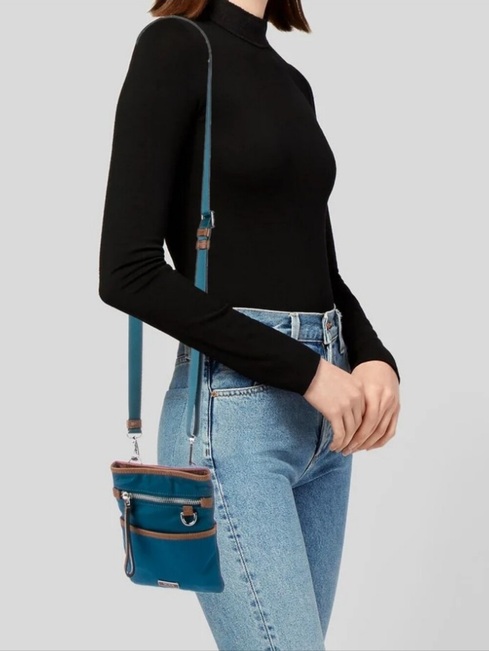 TUMI Liverpool Crossbody Bag - Blue/Brown.